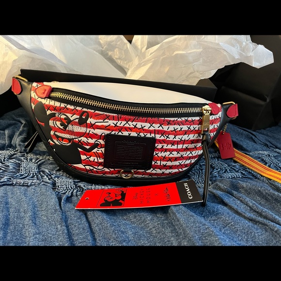 Coach Keith Haring Mickey Mouse Rivington belt bag - Picture 1 of 10